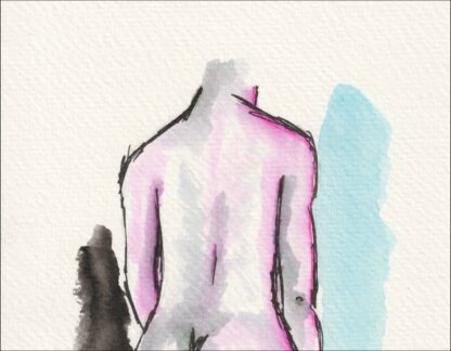 Original Abstract Nude Male Life Painting Contemporary Wall Art Fine Art - Image 2