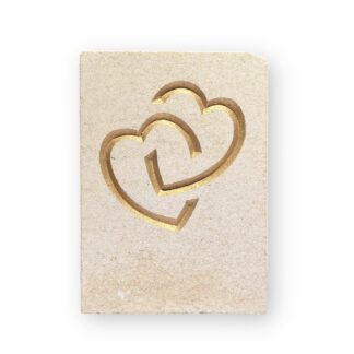 Entwined hearts in Ancaster limestone