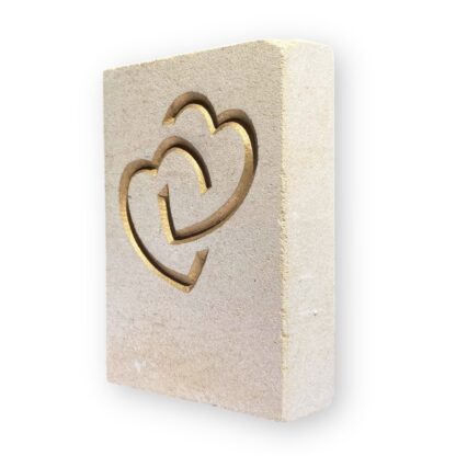 Entwined hearts in Ancaster limestone