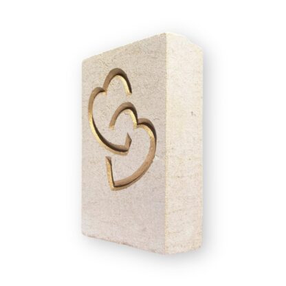 Entwined hearts in Ancaster limestone