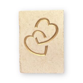 Entwined hearts in Ancaster limestone