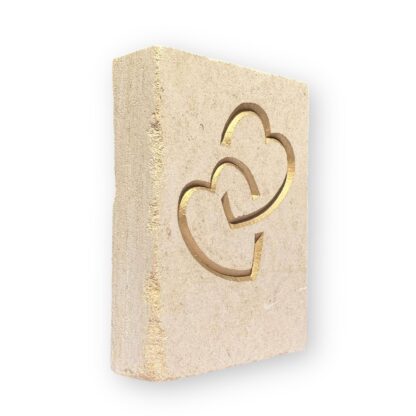 Entwined hearts in Ancaster limestone