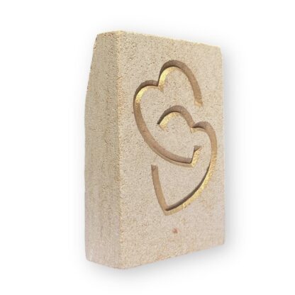 Entwined hearts in Ancaster limestone
