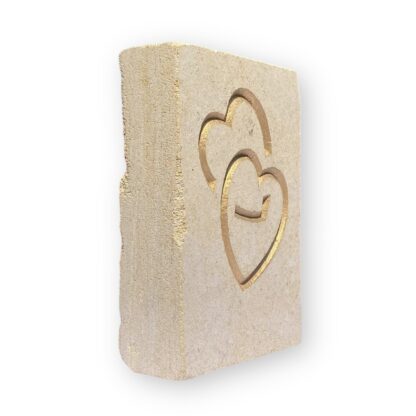 Entwined hearts in Ancaster limestone