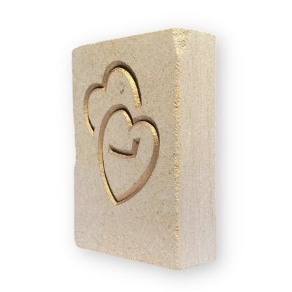 Entwined hearts in Ancaster limestone