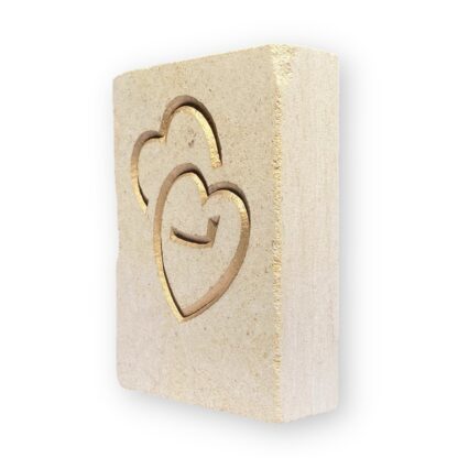 Entwined hearts in Ancaster limestone