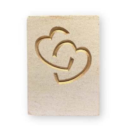 Entwined hearts in Ancaster limestone