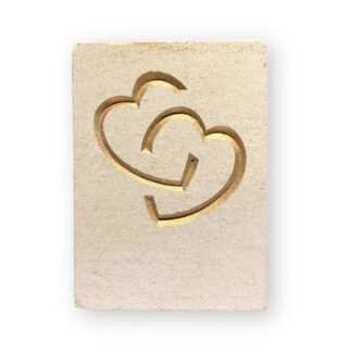 Entwined hearts in Ancaster limestone