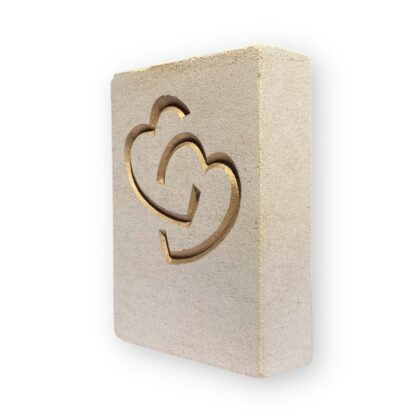 Entwined hearts in Ancaster limestone