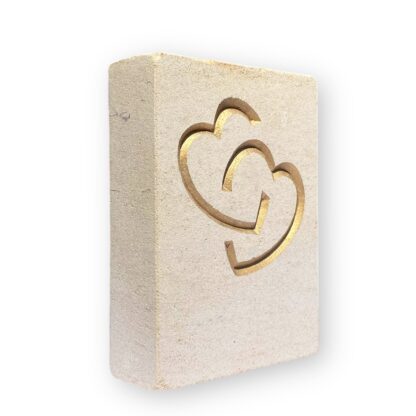 Entwined hearts in Ancaster limestone