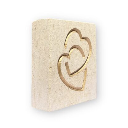 Entwined hearts in Ancaster limestone
