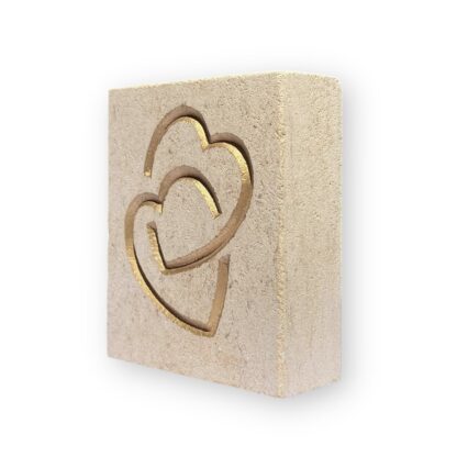Entwined hearts in Ancaster limestone