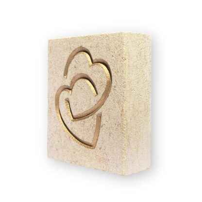 Entwined hearts in Ancaster limestone