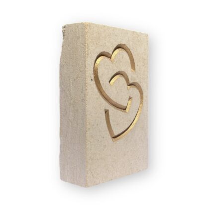 Entwined hearts in Ancaster limestone