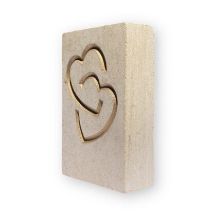 Entwined hearts in Ancaster limestone