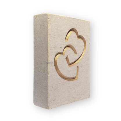 Entwined hearts in Ancaster limestone