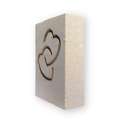 Entwined hearts in Ancaster limestone