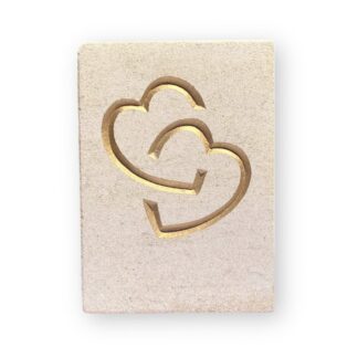 Entwined hearts in Ancaster limestone