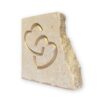 Entwined hearts in Lincoln Cathedral limestone
