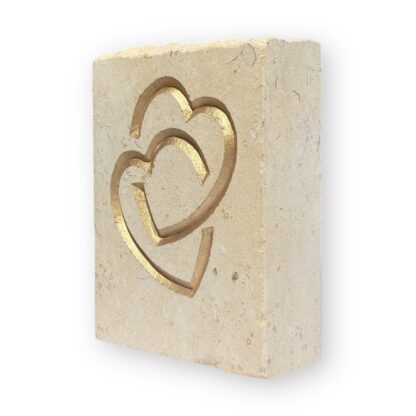 Entwined hearts in Lincoln Cathedral limestone