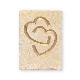 Entwined hearts in Lincoln Cathedral limestone