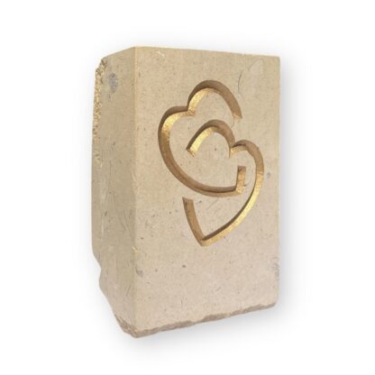 Entwined hearts in Lincoln Cathedral limestone