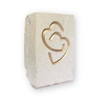 Entwined hearts in Lincoln Cathedral limestone