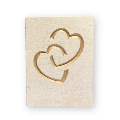 Entwined hearts in Ancaster limestone