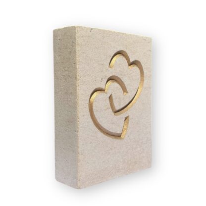 Entwined hearts in Ancaster limestone