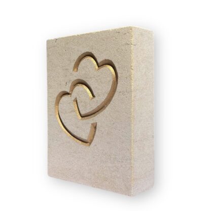 Entwined hearts in Ancaster limestone