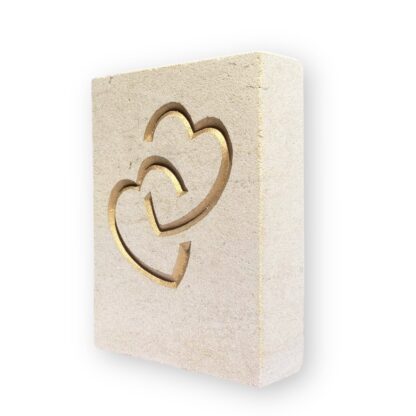 Entwined hearts in Ancaster limestone