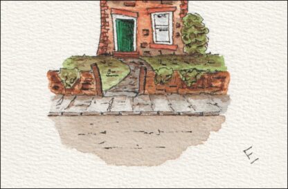 Original Watercolour And Ink Urban Sketch Of A House, Contemporary Wall Art - Image 2