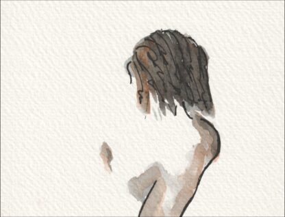 Original Signed Figurative Watercolour Painting Of A Nude Female, Contemporary - Image 2