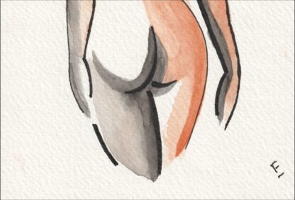 Original Figurative Watercolour Painting Of A Nude Female, Contemporary Artwork - Image 3