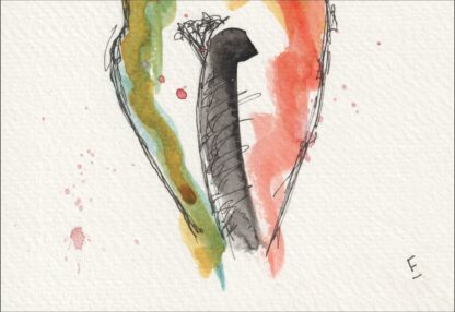 Original Signed Figurative Watercolour Painting Of A Nude Female. Wall Art - Image 3