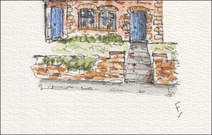 Original Watercolour And Ink Urban Sketch Of A House, Architectural Art - Image 2