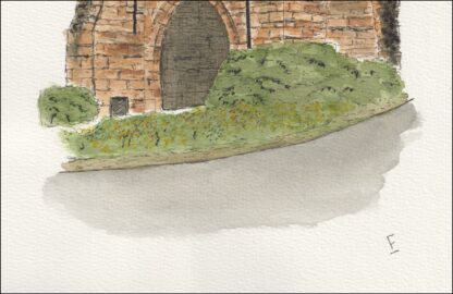 Original Watercolour And Ink Painting Of Pottergate Arch Lincoln, Architectural - Image 2