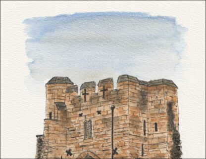 Original Watercolour And Ink Painting Of Pottergate Arch Lincoln, Architectural - Image 3