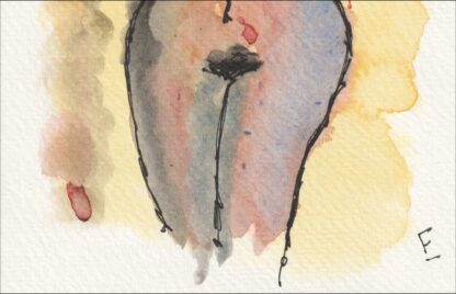 Original Signed Figurative Watercolour Painting Of A Nude Female Wall Art - Image 3