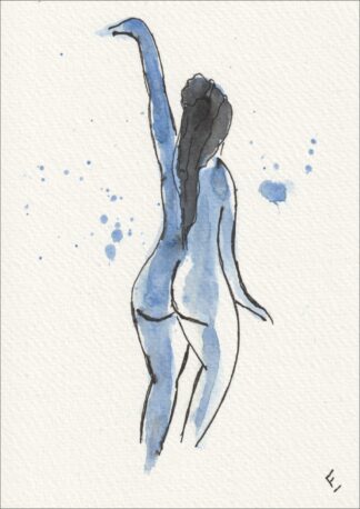 Original Figurative Nude Female Life Painting Sketch Contemporary Fine Art