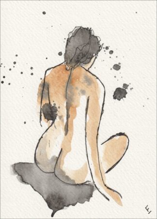 Original Figurative Nude Female Life Painting Sketch Contemporary Fine Art