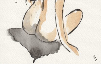 Original Figurative Nude Female Life Painting Sketch Contemporary Fine Art - Image 3