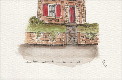 Original Watercolour And Ink Urban House Sketch, Architectural Artwork - Image 2