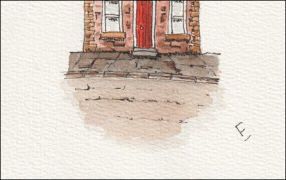 Original Watercolour And Ink Urban Sketch Of A House, Architectural Artwork - Image 2