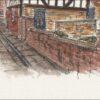 Original Watercolour And Ink Sketch. 40-42 Michaelgate Lincoln, The Wonky House - Image 2