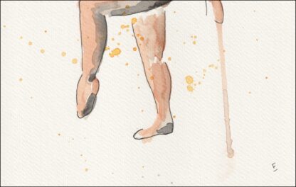 Original Signed Figurative Watercolour Painting Of A Nude Female Wall Art - Image 3
