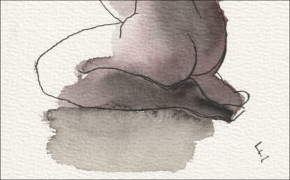 Original Signed Figurative Watercolour Painting Of A Nude Female Wall Art - Image 3