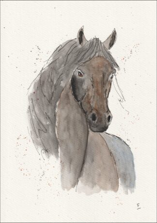 Original Watercolour Painting Of A Horse Equestrian Contemporary Wall Art