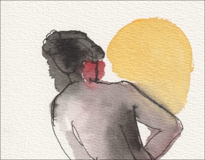 Original Signed Figurative Watercolour Painting Of A Nude Female Wall Art - Image 2