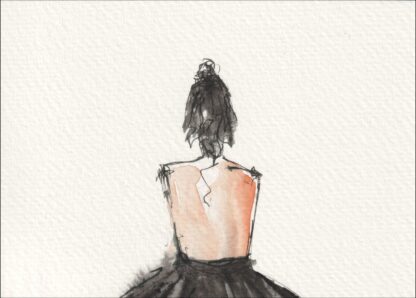 Original Figurative Female Watercolour Painting, Signed Contemporary Wall Art - Image 2